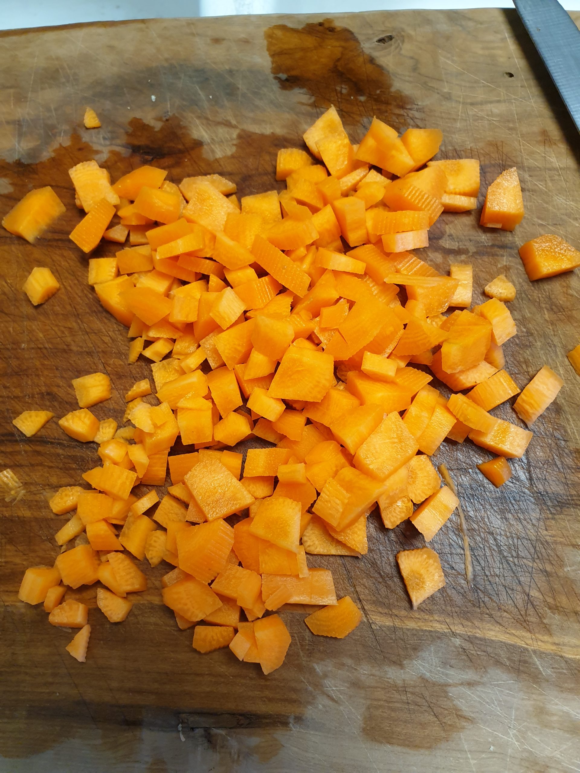 carottes émincées pour lasagnes