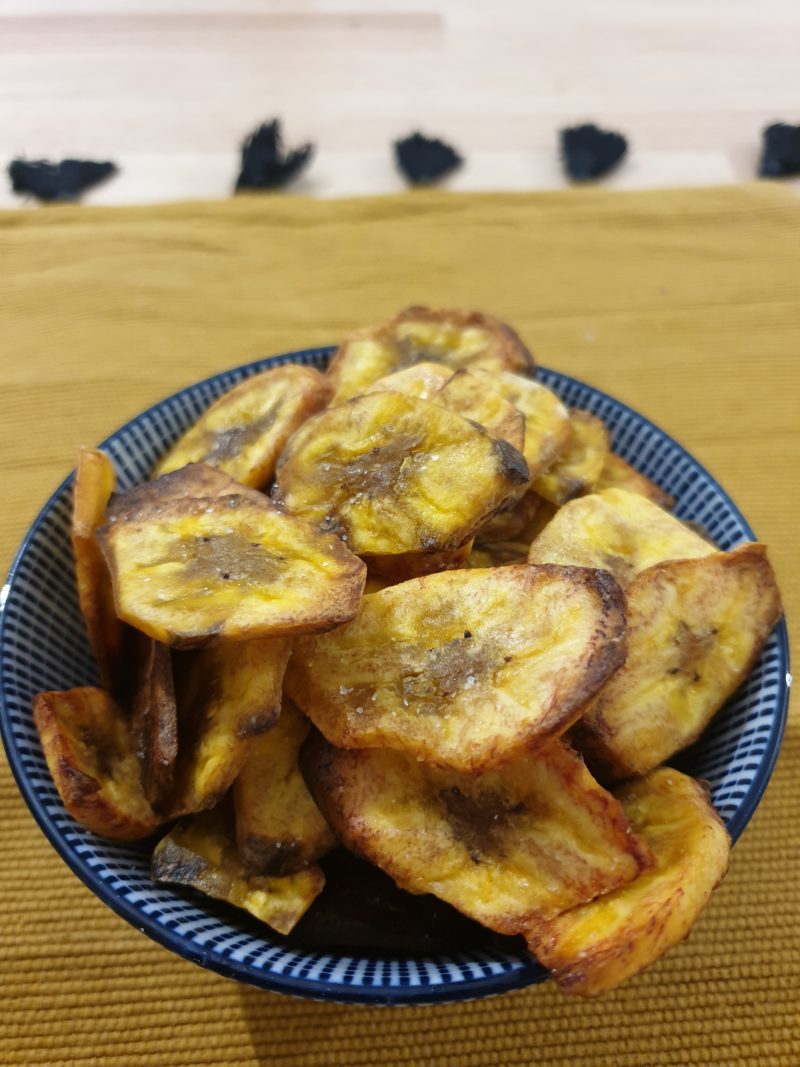 chips faciles de bananes plantain au four