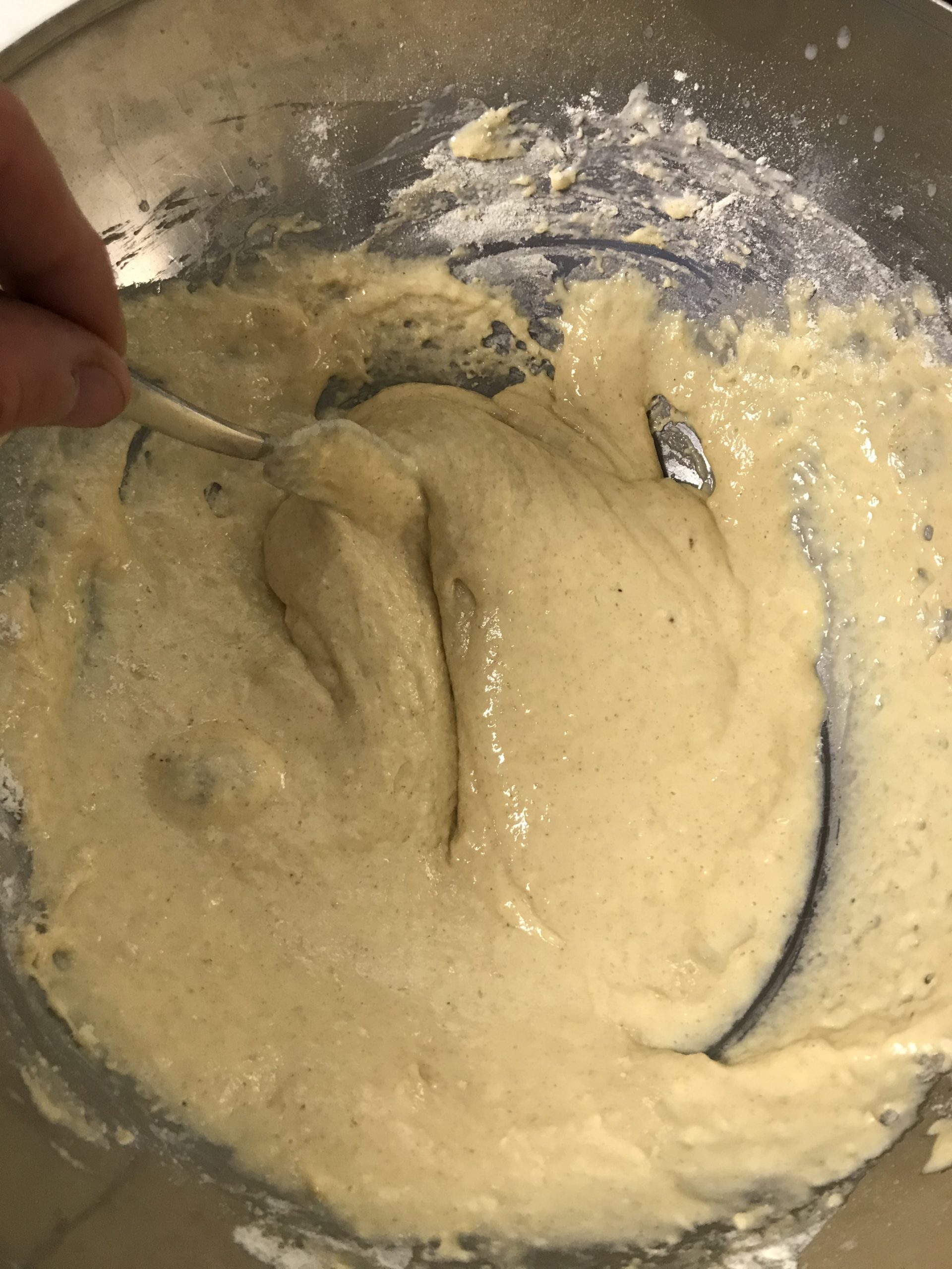 texture pâte crêpe à la cerise